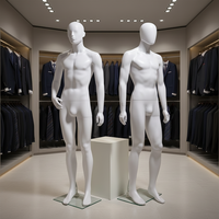 Mannequin en plastique PP de haute qualité à bas prix, corps entier, non peint, respectueux de l'environnement, blanc naturel, présentoir pour homme et femme