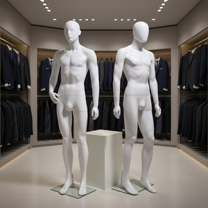 Maniquí de Plástico PP de Alta Calidad <span class=keywords><strong>y</strong></span> Bajo Costo, Cuerpo Completo Sin Pintar, Ecológico, Blanco Natural, Soporte de Exhibición Masculino <span class=keywords><strong>y</strong></span> Femenino - Product Image 1