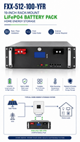 Fuxile FXX-512-100-YFR Baterai Penyimpanan Energi Surya Rumah Tangga LiFePO4 51.2V 100Ah yang Dipasang di Rak dengan BMS Output 5-10kW CAN/RS485/RS232