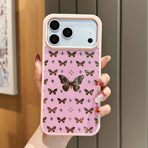 Cover Lusso Diamantata con Glitter <span class=keywords><strong>Oro</strong></span> a Farfalla per <span class=keywords><strong>iPhone</strong></span> 17 <span class=keywords><strong>Pro</strong></span> <span class=keywords><strong>Max</strong></span> 14 15 16 Plus e Samsung S26 Ultra - Product Image 4