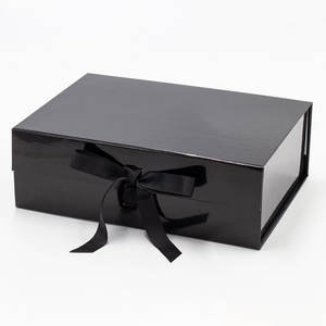 Di lusso su misura scatola di imballaggio di cartone di carta di abbigliamento abbigliamento abbigliamento regalo nero magnetico <span class=keywords><strong>per</strong></span> il vestito - Product Image 5