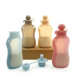 USSE fabricant sans BPA 150ml sûr étanche réutilisable conservation lait maternel lait maternel sacs de stockage en Silicone