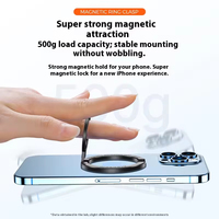 Support de téléphone de bureau magnétique pliable en alliage de zinc ultra-fin, rotatif à 360 degrés, pour prise en charge de téléphone portable, portable et flexible