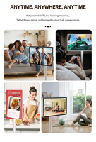 21.5 24 27 32 pouces Portable debout écran tactile moniteur Mobile Smart Tv moniteur écran tactile avec support roues