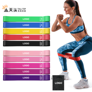 Custom TPE Elastic Training Fitness Loop Band for Home Gym Sports Workout & Yoga Exercise 5-Level Waterproof Resistance Bands