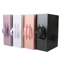 Boîte cadeau de luxe rigide et magnétique en carton, avec doublure en éponge, pour dossiers recyclables à ouverture manuelle, personnalisable