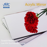 Plaque en acrylique miroir haute transparence, couleur or argent, miroir en plastique durable pour la décoration de meubles, 1 mm, 3 mm