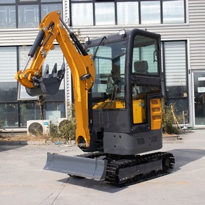 Mini-excavatrice sur chenilles de 1 à 2 tonnes, pour usage agricole et en verger, couleur jaune - Product Image 1