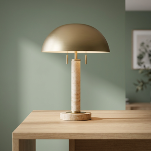 Modern European Designer Deluxe Quality Golden Metal Table Lamp Eco-Friendly AC Dimmable Eye Caring Luxury Bedroom Living Room - Product Image 1