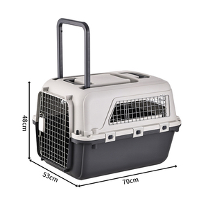 Jaula Transportadora <span class=keywords><strong>de</strong></span> Mascotas Grande, Aprobada por IATA, <span class=keywords><strong>de</strong></span> Plástico, para Gatos y <span class=keywords><strong>Perros</strong></span>, <span class=keywords><strong>Caja</strong></span> <span class=keywords><strong>de</strong></span> <span class=keywords><strong>Transporte</strong></span> para Viajes - Product Image 4