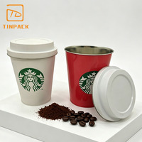 Lata de Metal con Forma de Taza de Café, Personalizada con Logotipo, Precio al por Mayor, para Almacenamiento de Café y Té, Envase para Regalo