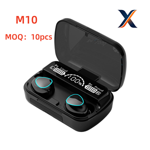 Audífonos Deportivos Inalámbricos M10 TWS con Chipset JL, Pantalla Digital, Cancelación de Ruido Activa (ANC), Resistencia al Agua IPX-7, Control Táctil, Bluetooth 5.3, Tipo-C - Product Image 1