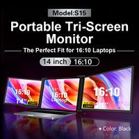Nouveaux produits idées 2025 triple écran d'extension ordinateur portable 14 pouces moniteur d'affichage en gros fhd OEM/ODM