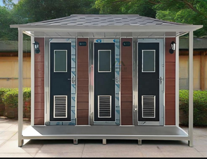 Toilettes simples préfabriquées Super Outdoor de style industriel Toilettes mobiles portables en acier recyclé pour usage public - Product Image 4