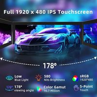 Nouvel écran tactile de 8,8 pouces, résolution 1920x480, couleur noire, panneau IPS, mini-écran USB pour Raspberry Pi, utilisation professionnelle