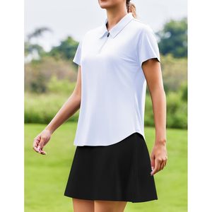 FOXA Womens Golf Shirt Short Sleeve 1/4 <b>Zip</b> Collared Quick Dry Athletic <b>Polo</b> For Tennis Pickleball - Product Image 2