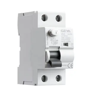 GEYA RCD RCCB disyuntores RCBO GYL9-TYPE 2P 63A 30mA ELCB AC Dispositivo de corriente Residual disyuntor MCB