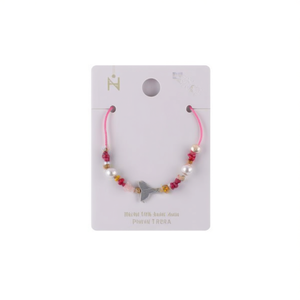 Bracciale a Coda di Sirena in Acciaio Inossidabile con Perle e Cristalli PULSERA - Product Image 1