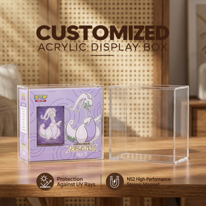 กล่องอะคริลิคใสแบบกำหนดเองสำหรับกล่องของขวัญ Goodra Dragon's Return พร้อมแม่เหล็กแรงสูง N52 ป้องกันฝุ่นและรังสียูวี - Product Image 1
