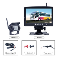 Système de caméra de sauvegarde numérique pour voiture, avec moniteur sans fil, à écran LCD TFT, 7 pouces, avec Vision nocturne, pour camion et Bus, 4x ch