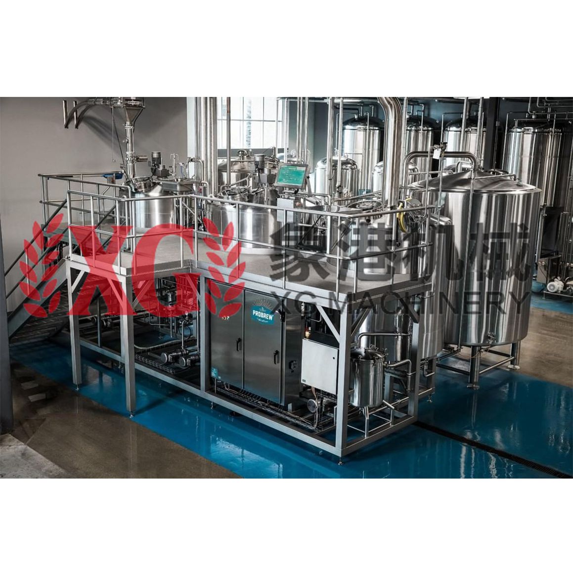 XG 1800L двухцветные часы: ремешок из нержавеющей стали и судно паровой нагрев полуавтоматическая коммерческих пивоваренное системы 18HL пивоваренное оборудование