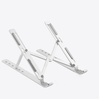 Promotion Support Portable Réglable sur 6 Niveaux pour Ordinateur Portable et Tablette, Finition Aluminium Peint