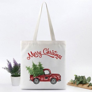 Personalización Navidad temática reciclar <span class=keywords><strong>lienzo</strong></span> compras bolsa <span class=keywords><strong>de</strong></span> regalo <span class=keywords><strong>de</strong></span> Navidad bolsas <span class=keywords><strong>de</strong></span> compras <span class=keywords><strong>de</strong></span> lona - Product Image 6
