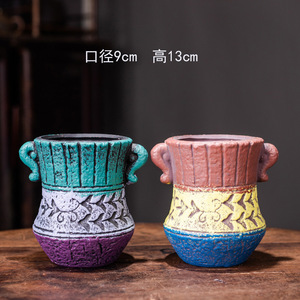Petit pot <span class=keywords><strong>de</strong></span> plantes succulentes en céramique, pot <span class=keywords><strong>de</strong></span> fleurs en porcelaine moderne simple, pot <span class=keywords><strong>de</strong></span> <span class=keywords><strong>jardin</strong></span> en pot vert, jardinière, <span class=keywords><strong>poterie</strong></span> mexicaine, vente en gros - Product Image 4