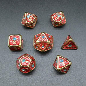 En stock, jeu de dés en métal spécial exclusif DND Gamers avec un beau point de couleur - Product Image 3