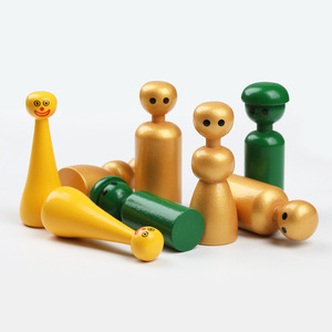Muñecos de Madera Pintados, Figuras para Niños, Juguetes de Dibujo Hechos a Mano, 3-6 Años, Unisex, Origen Yiwu - Product Image 2