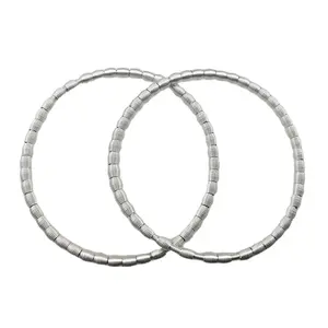 AmorYub Wholesale Factory Price Charm Bead Bracelet Bangle Stackable Silver Plated Bracelet