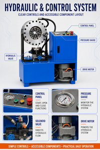 เครื่องจีบสายไฮดรอลิกไฟฟ้าสำหรับประกอบสาย - Product Image 4