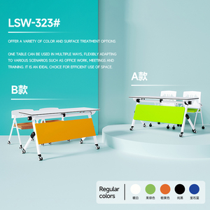 Table de formation pliable peu encombrante avec roulettes, ensemble moderne et simple de table et chaises de réunion pour usage professionnel et de formation - Product Image 4