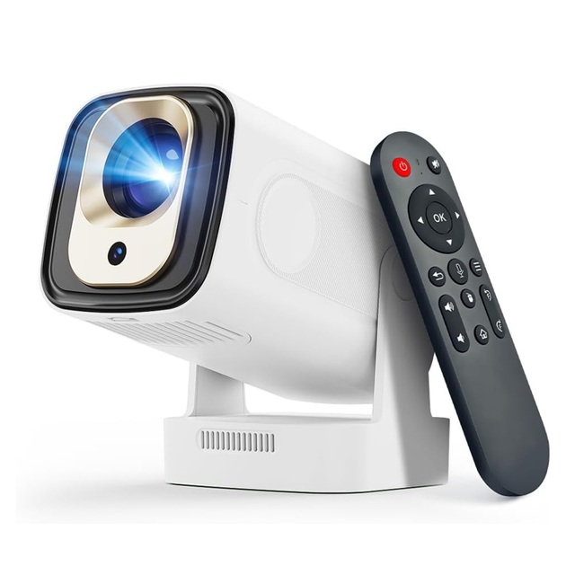 HY260PRO Android 14 Full HD LED Projector with Auto Focus Portable Design & BT Voice Remote for Home Cinema