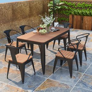 Set di Mobili da Giardino <span class=keywords><strong>in</strong></span> <span class=keywords><strong>Plastica</strong></span> Anticorrosione e Metallo, Combinazione Tavolo e Sedie per Esterni, Vendita all'Ingrosso - Product Image 5