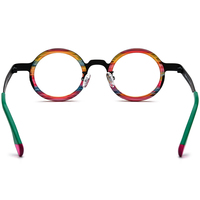 Monture de lunettes Borregls en acétate et titane pour femmes, lunettes rondes vintage de haute qualité pour hommes, lunettes optiques rétro 185816