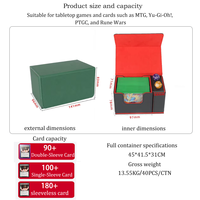 Boîte de rangement pour cartes de jeu Torson 100+ Premium en cuir PU avec doublure en velours, écologique, monobloc, pour cartes Yu-Gi-Oh