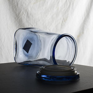 Hxglass - Recipiente de Vidrio de Estilo Europeo de Color Sólido con <span class=keywords><strong>Tapa</strong></span> Hermética para Guardar Refrigerios Frescos, Dulces, Frutos Secos, Especias y Miel - Product Image 3