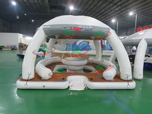 Piattaforma Galleggiante Gonfiabile Antiscivolo per Piscina, Bar Galleggiante, Molo in <span class=keywords><strong>Legno</strong></span>, Isola Galleggiante - Product Image 2