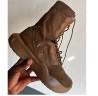 Bottines marron café personnalisées TSB23, légères, avec fermeture éclair latérale