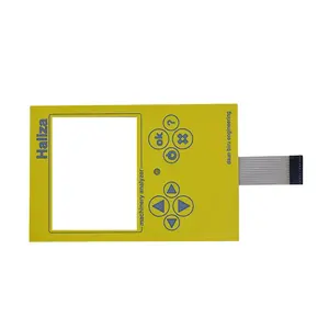 Teclado de impressão digital personalizado com interruptor de membrana resistente a UV sobreposição gráfica com retroiluminação LED