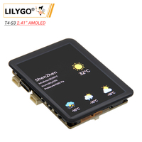 Carte de développement LILYGO T4-S3 avec écran tactile AMOLED de 2,41 pouces, écran RVB, microprocesseur double cœur LX7, ESP32-S3 WIFI Bluetooth