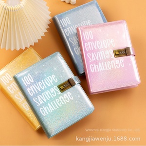 Carnet de budget numérique en similicuir imprimé 8,5 pouces, format Macaron, avec 100 enveloppes, pour le défi des 100 enveloppes, organisateur de cadeaux pour couples - Product Image 3