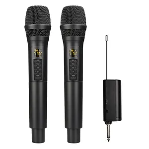 Micro Sạc Không Dây Đa Năng One Tow Two U FM Âm Thanh Nổi Karaoke Ngoài Trời Với Micro Reverb Xe Hơi