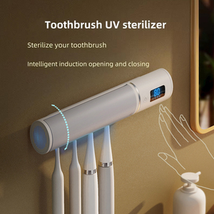 ODAY Portaspazzolino da Parete con Apertura e Chiusura Automatica a Induzione, Portaspazzolino Portatile con Funzione di Disinfezione - Product Image 1