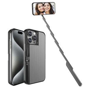 Étui pour perche à <span class=keywords><strong>selfie</strong></span> rétractable pour iPhone, avec monopode intégré extensible et télécommande <span class=keywords><strong>Bluetooth</strong></span> pour le vlogging - Product Image 1