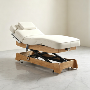 Lit de massage électrique haut de gamme en bois massif, 3 moteurs, chauffage à température constante, pour salon de beauté et spa - Product Image 5