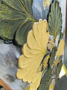 Grande <span class=keywords><strong>Peinture</strong></span> à l'Huile sur Toile Texturée de Luxe avec Motif Floral Ginkgo pour Salon <span class=keywords><strong>Moderne</strong></span> - Product Image 4