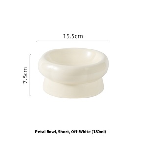 Mới thân thiện với môi gốm chó mèo thức ăn Bát Chân cao nâng cao thiết kế để bảo vệ cột sống cổ tử cung phong cách phim hoạt hình chậm trung chuyển - Product Image 6