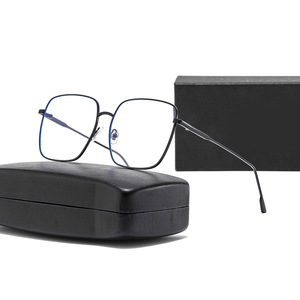 Lunettes photochromiques anti-lumière bleue sans correction, monture métallique, verres plats à monture complète, modèle unisexe 656 - Product Image 3